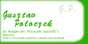 gusztav poloczek business card